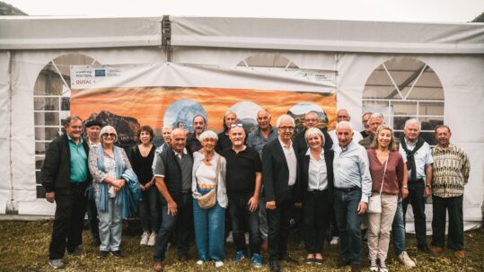 autoridades españolas y francesas en la feria de Arreau